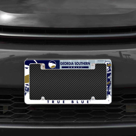 NCAA Georgia Southern Eagles All Over Chrome License Plate Frame Fan Gear NCAA Georgia Southern Eagles