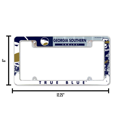 NCAA Georgia Southern Eagles All Over Chrome License Plate Frame Fan Gear NCAA Georgia Southern Eagles