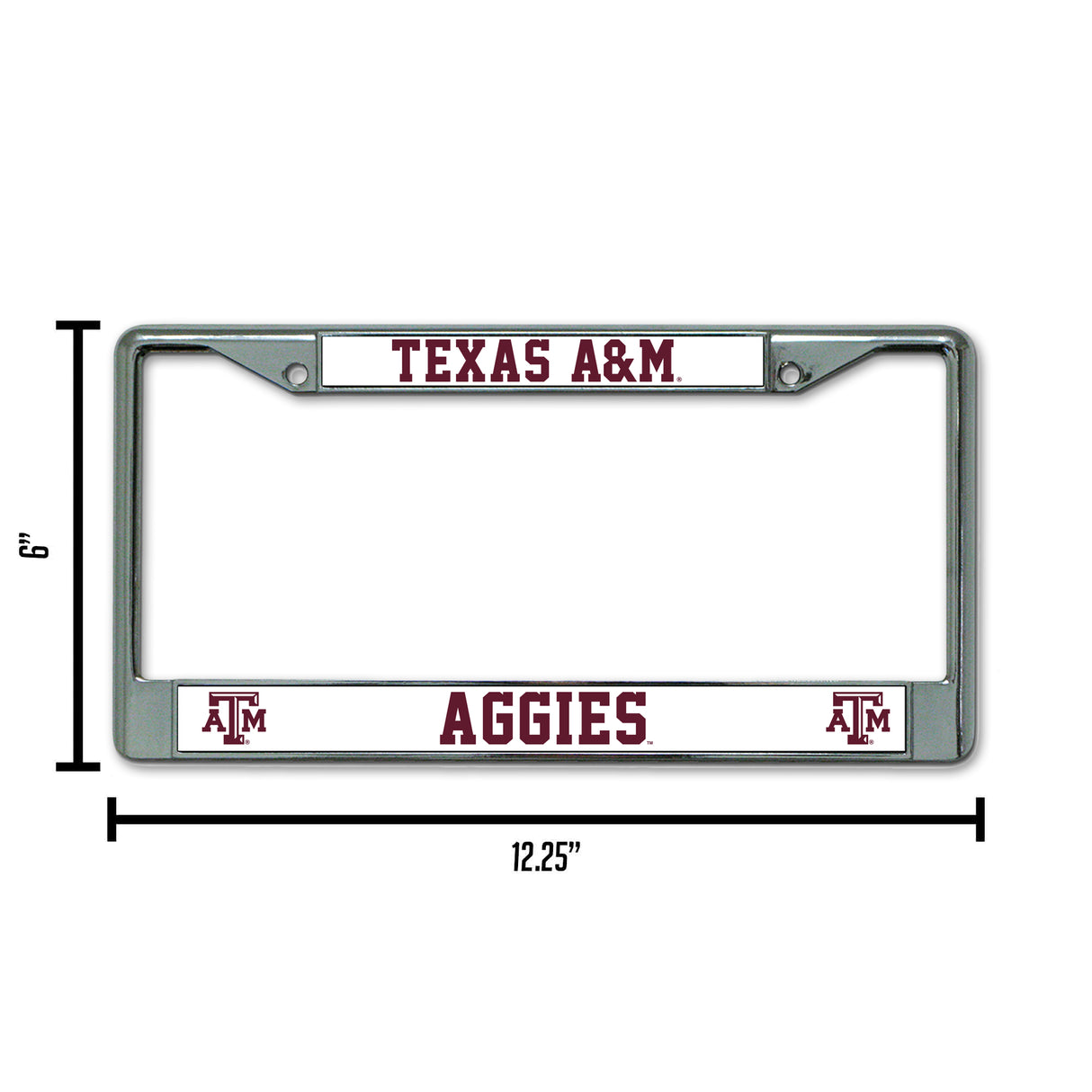NCAA Texas A&M Aggies Chrome License Plate Frame Fan Gear NCAA Texas A&M Aggies