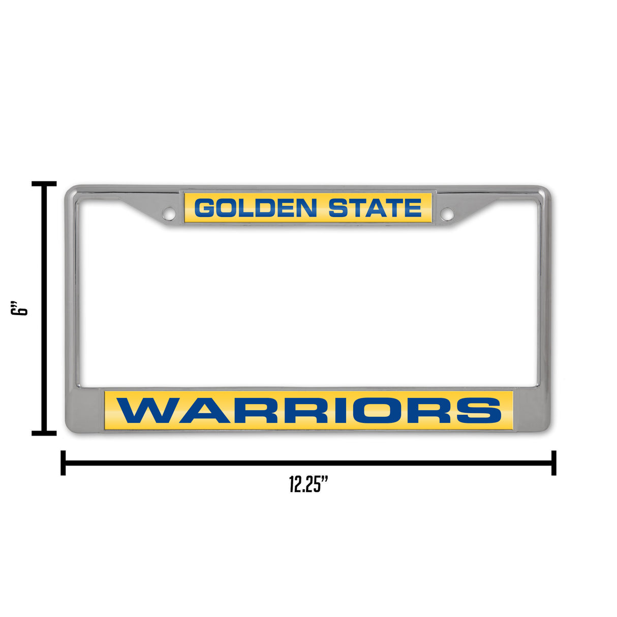 NBA Golden State Warriors Laser Cut Chrome License Plate Frame Fan Gear NBA Golden State Warriors