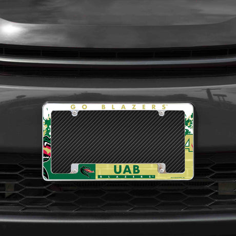 NCAA Alabama-Birmingham Blazers - UAB All Over Chrome License Plate Frame Fan Gear NCAA Alabama-Birmingham Blazers