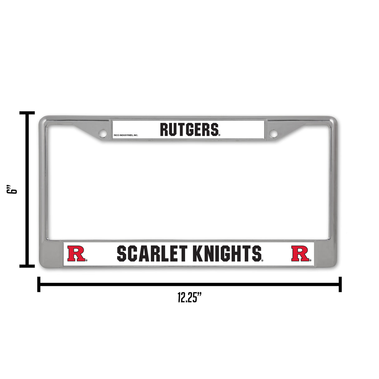 NCAA Rutgers Scarlet Knights Chrome License Plate Frame Fan Gear NCAA Rutgers Scarlet Knights