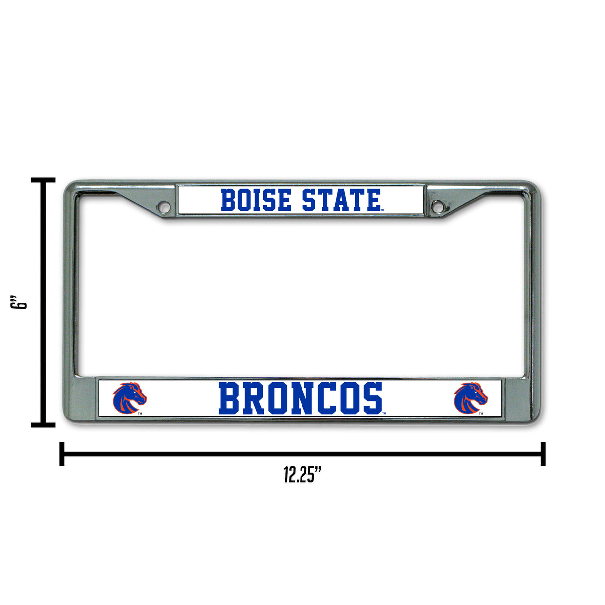 NCAA Boise State Broncos Chrome License Plate Frame Fan Gear NCAA Boise State Broncos