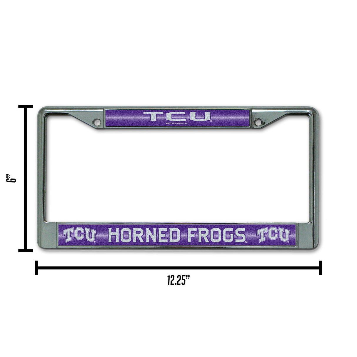 NCAA TCU Horned Frogs Chrome Glitter License Plate Frame Fan Gear NCAA TCU Horned Frogs