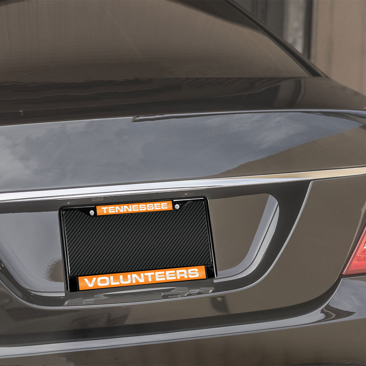NCAA Tennessee Volunteers Laser Cut Black Chrome License Plate Frame Fan Gear NCAA Tennessee Volunteers