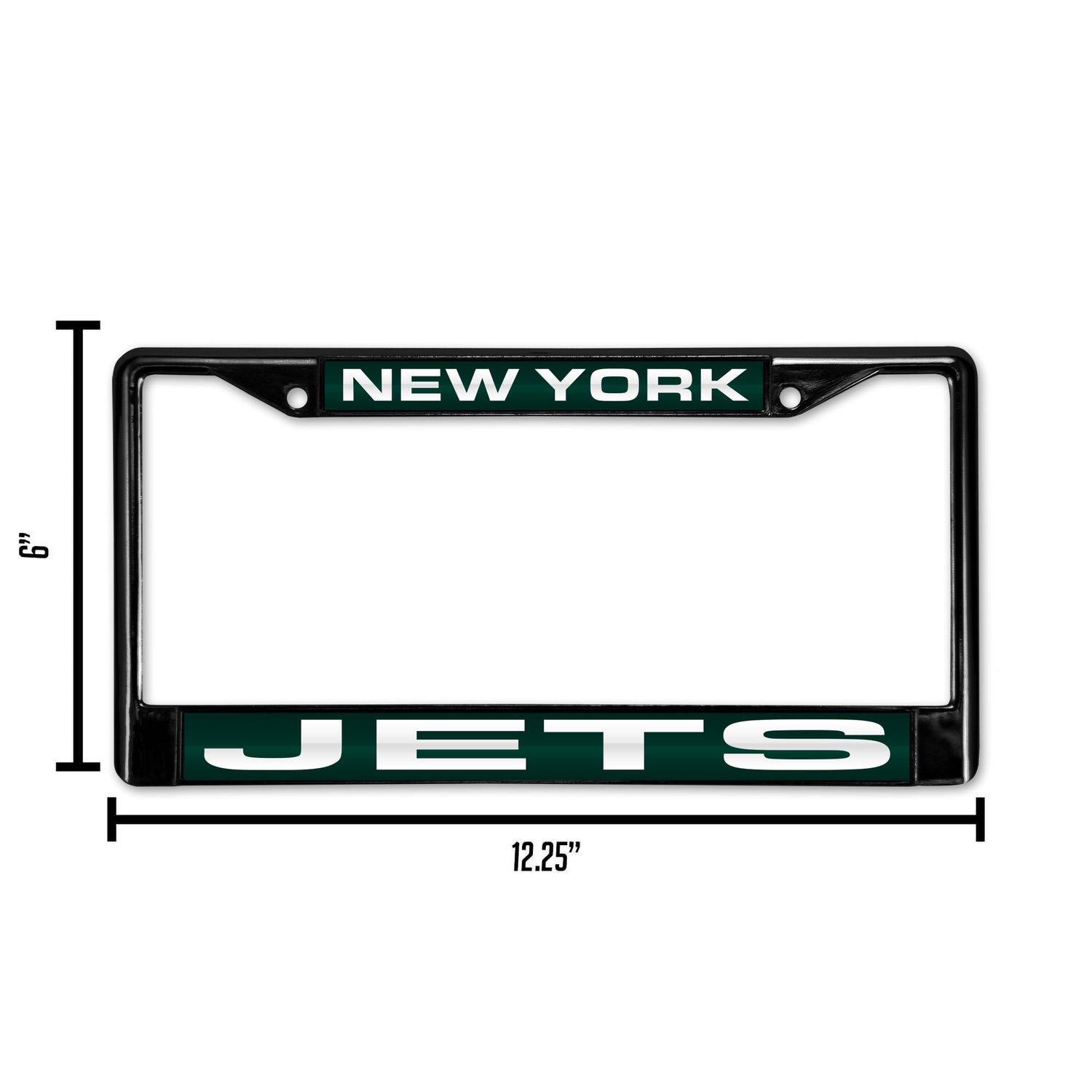 NFL New York Jets Laser Cut Chrome License Plate Frame Fan Gear NFL New York Jets