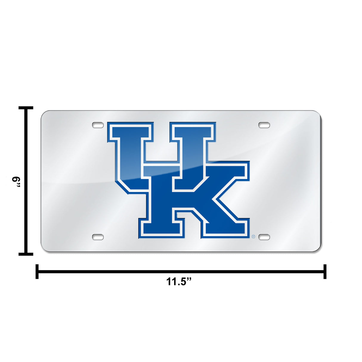 NCAA Kentucky Wildcats Silver Laser Cut Automobile Tag Fan Gear NCAA Kentucky Wildcats