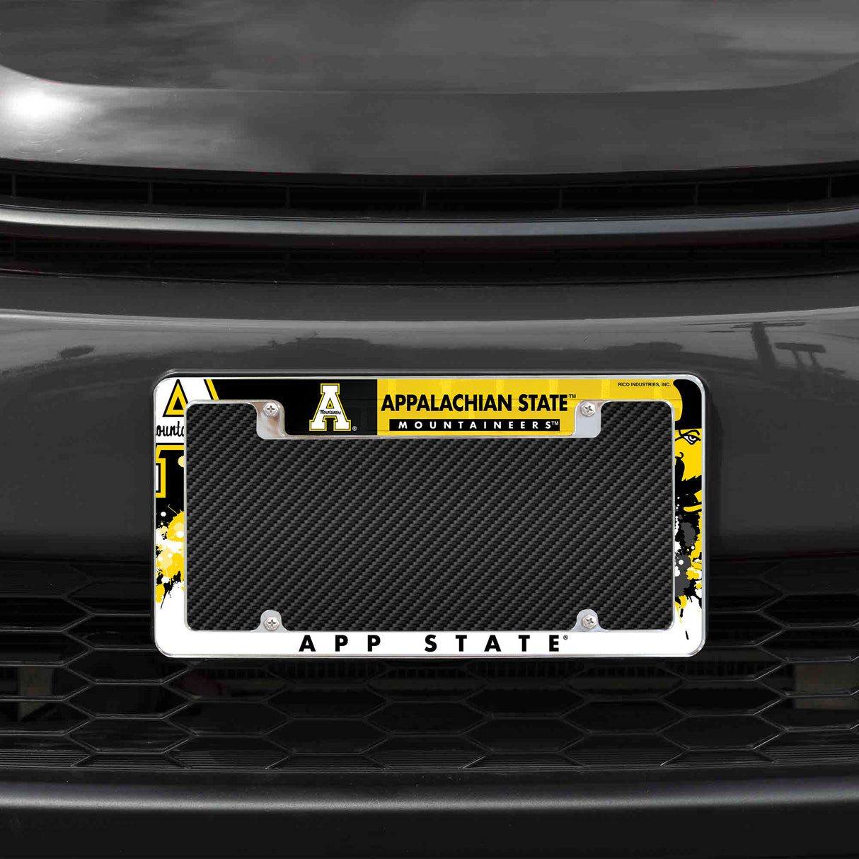 NCAA Appalachian State Mountaineers All Over Chrome License Plate Frame Fan Gear NCAA Appalachian State Mountaineers