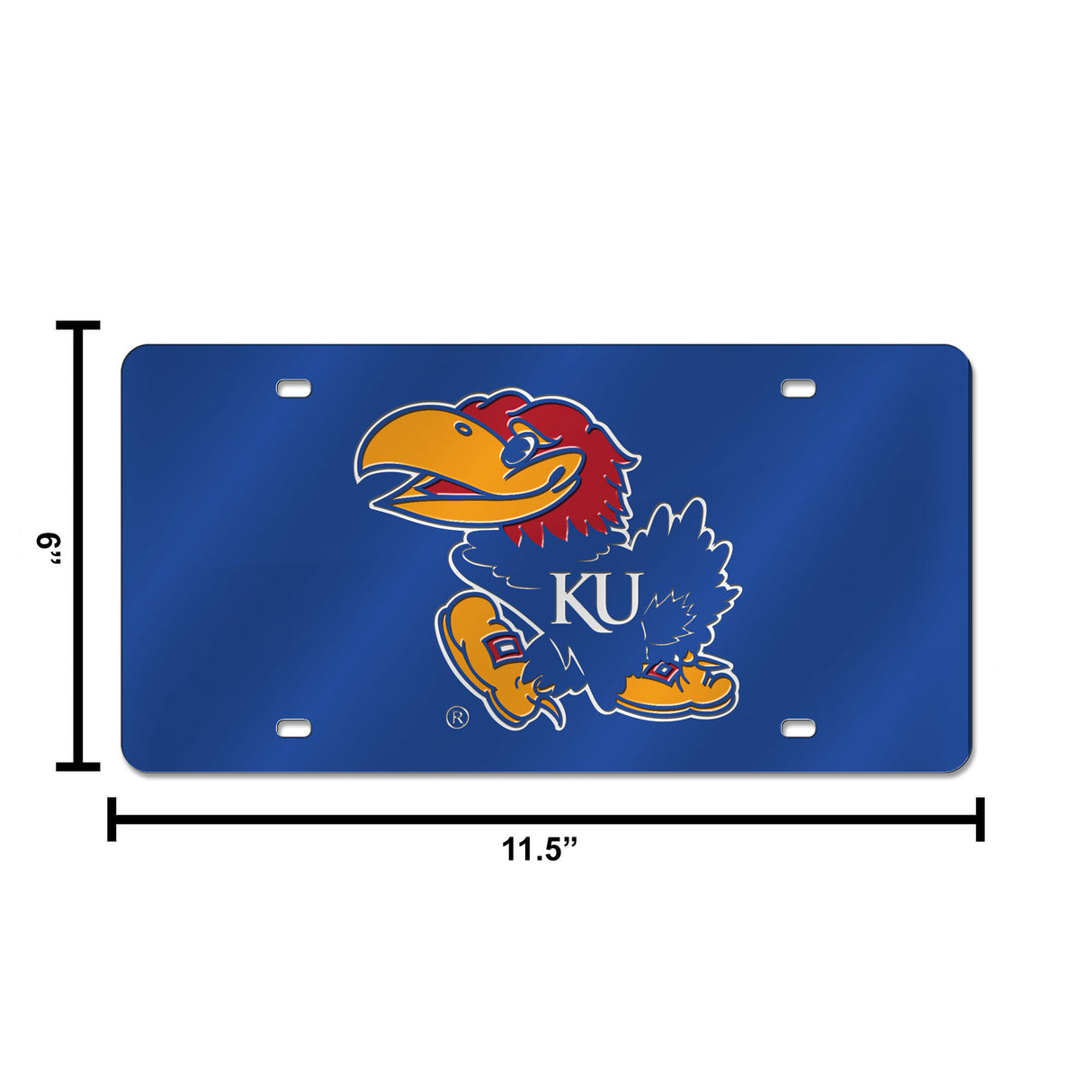NCAA Kansas Jayhawks Laser Cut Automobile Tag Fan Gear NCAA Kansas Jayhawks