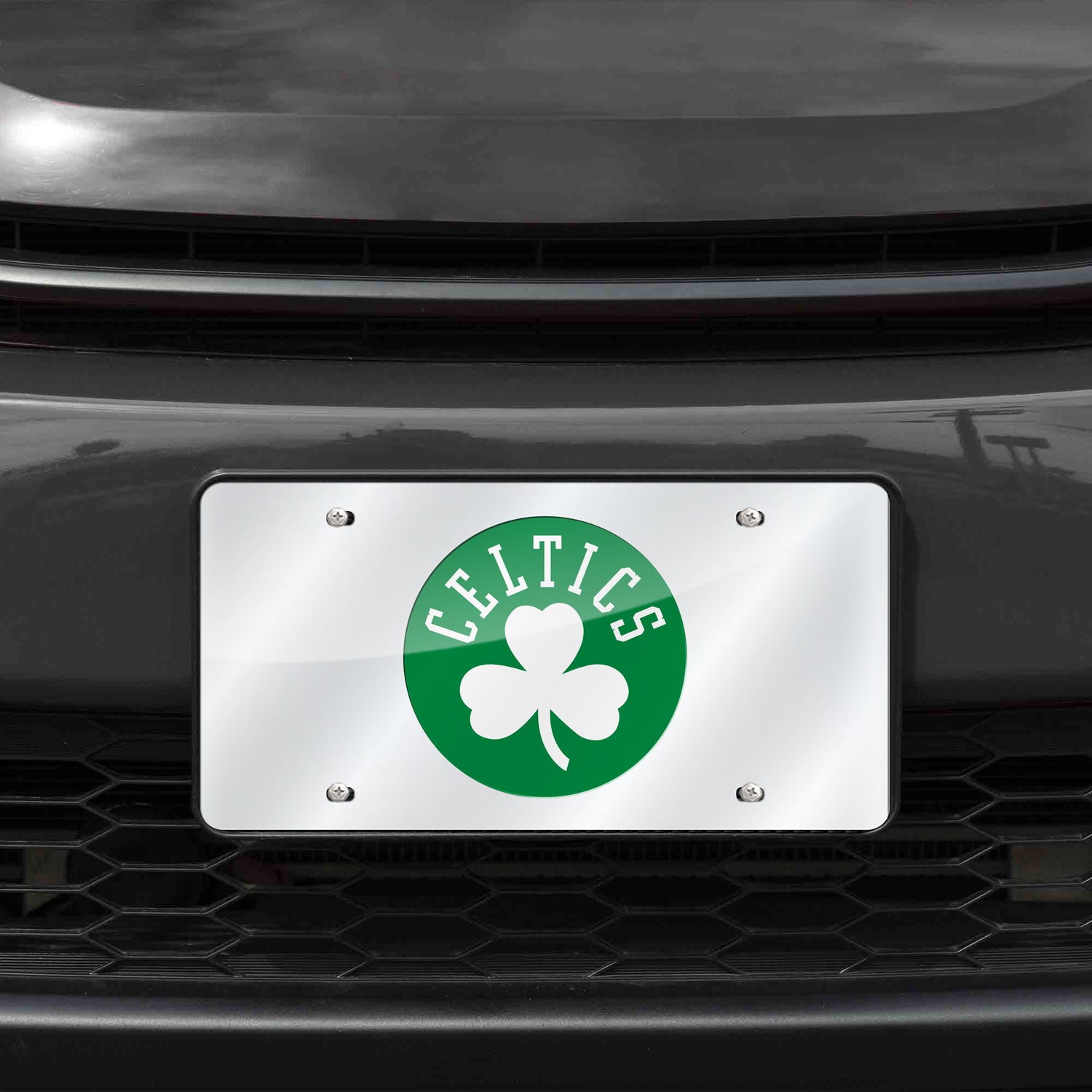 NBA Boston Celtics Laser Cut Silver License Plate Tag Fan Gear NBA Boston Celtics