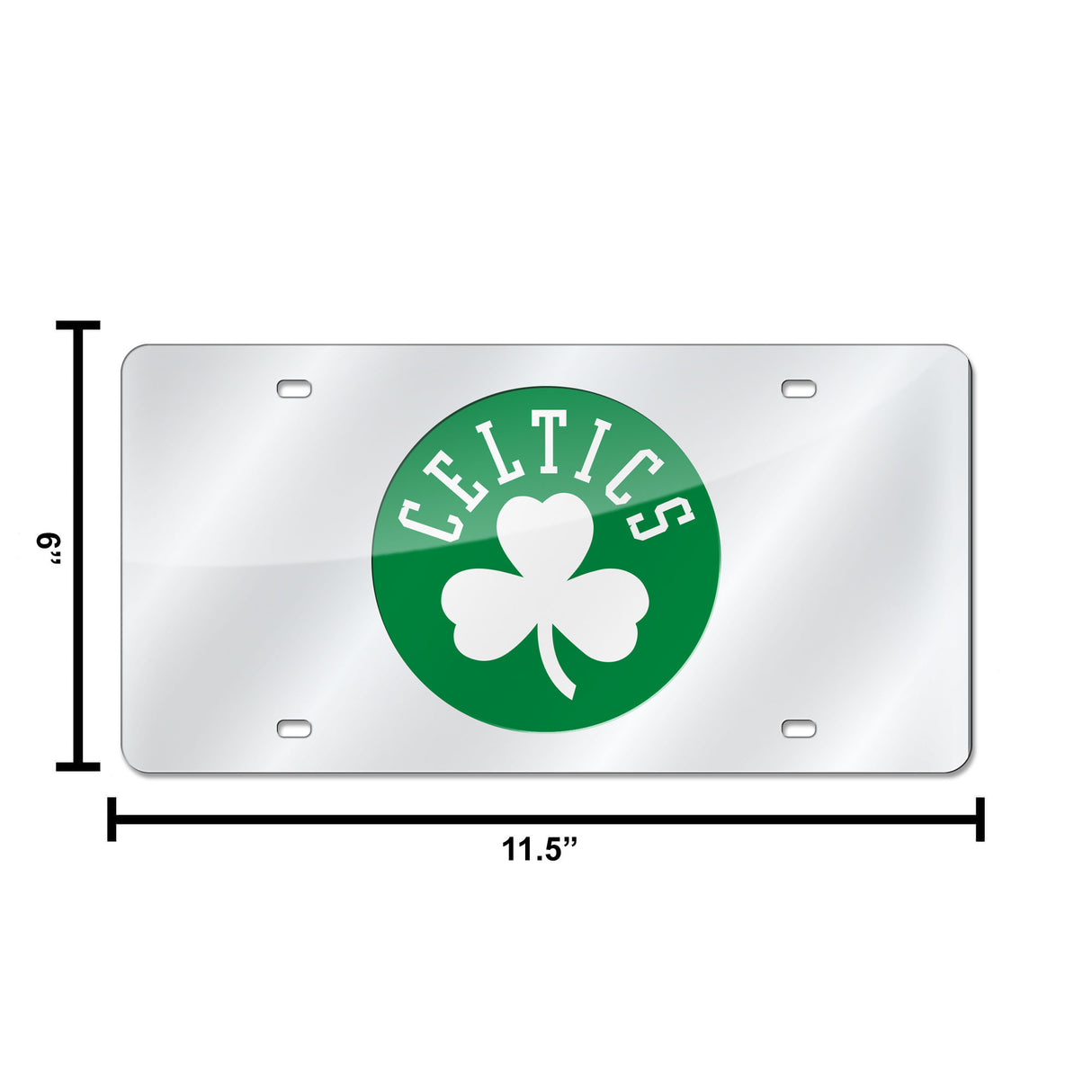 NBA Boston Celtics Laser Cut Silver License Plate Tag Fan Gear NBA Boston Celtics