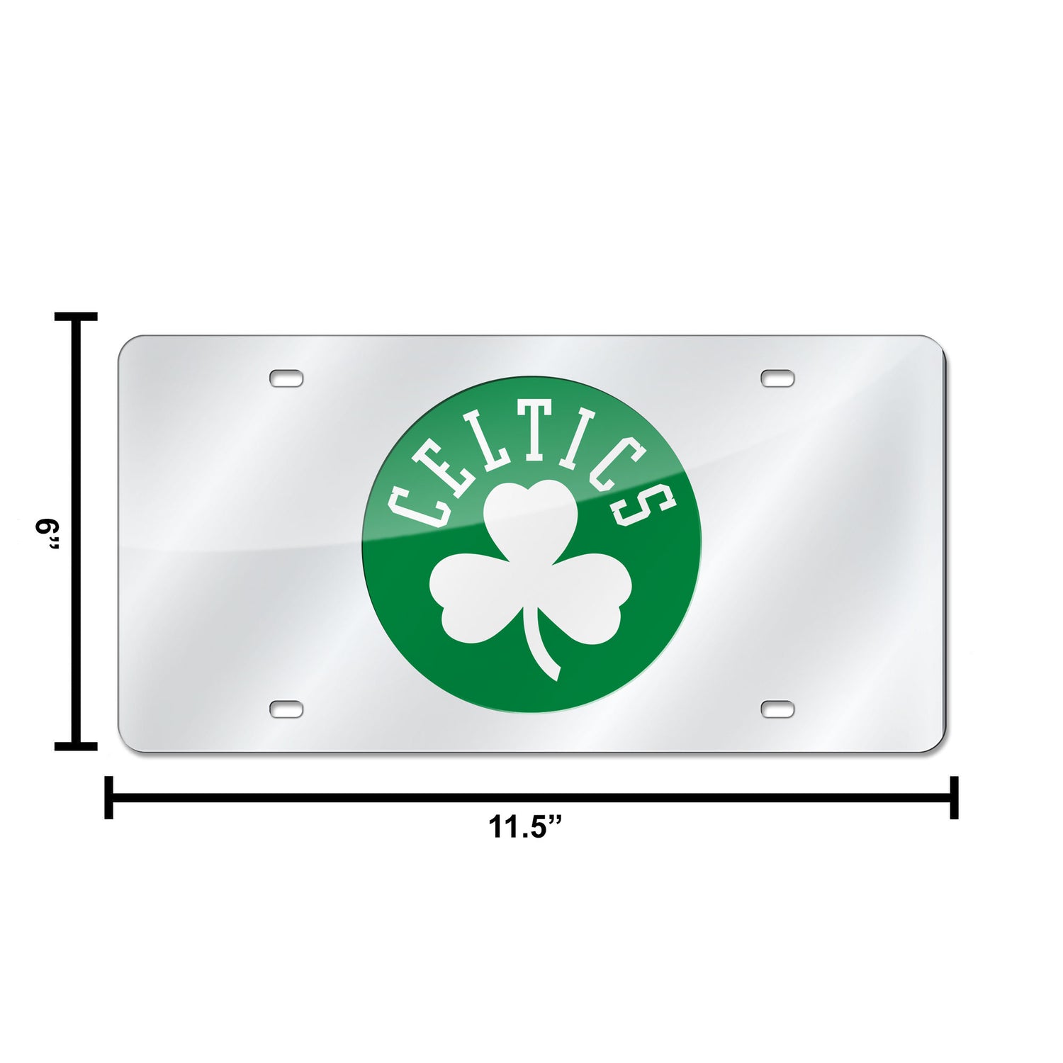 NBA Boston Celtics Laser Cut Silver License Plate Tag Fan Gear NBA Boston Celtics