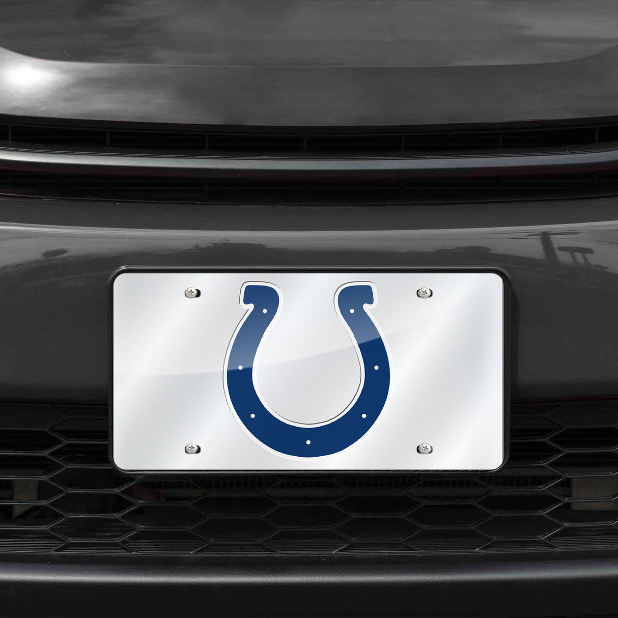 NFL Indianapolis Colts Laser Cut Silver License Plate Tag Fan Gear NFL Indianapolis Colts