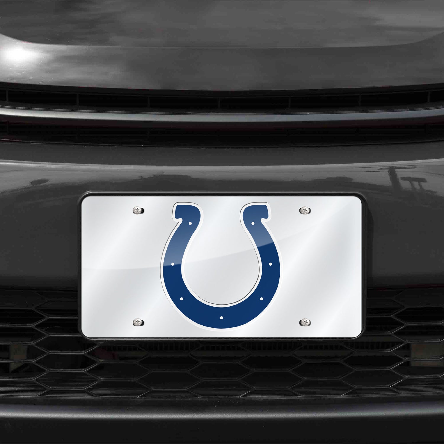 NFL Indianapolis Colts Laser Cut Silver License Plate Tag Fan Gear NFL Indianapolis Colts