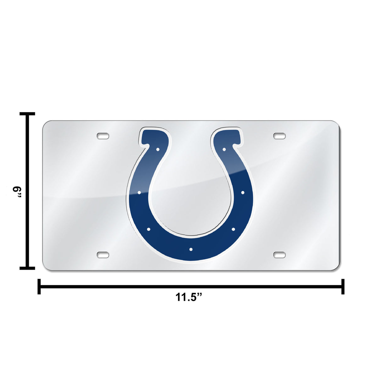 NFL Indianapolis Colts Laser Cut Silver License Plate Tag Fan Gear NFL Indianapolis Colts