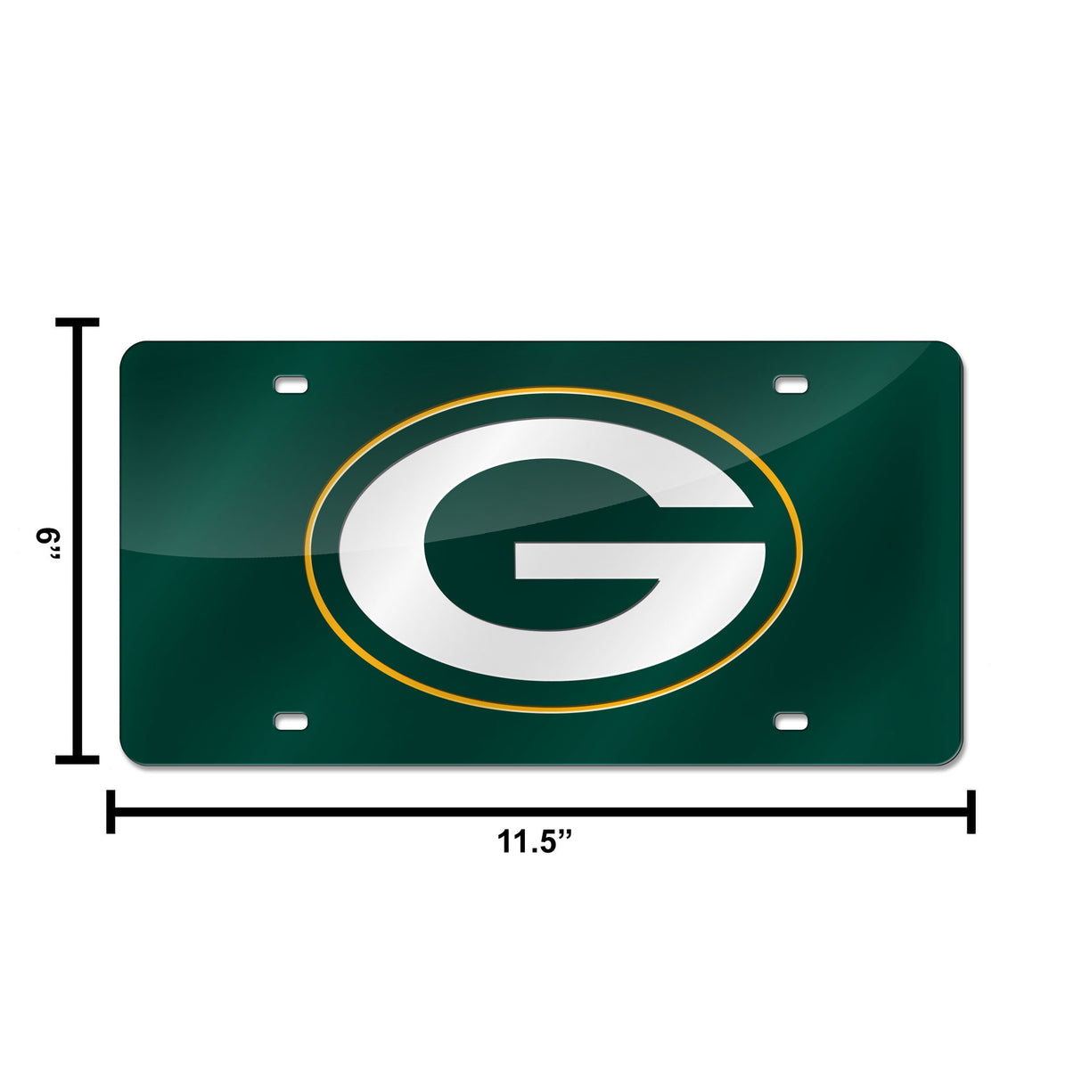 NFL Green Bay Packers Laser Cut License Plate Tag Fan Gear NFL Green Bay Packers