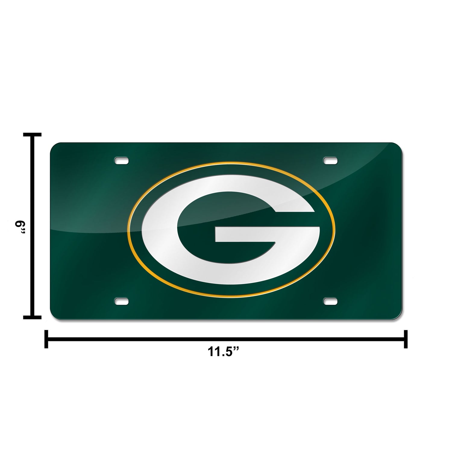 NFL Green Bay Packers Laser Cut License Plate Tag Fan Gear NFL Green Bay Packers