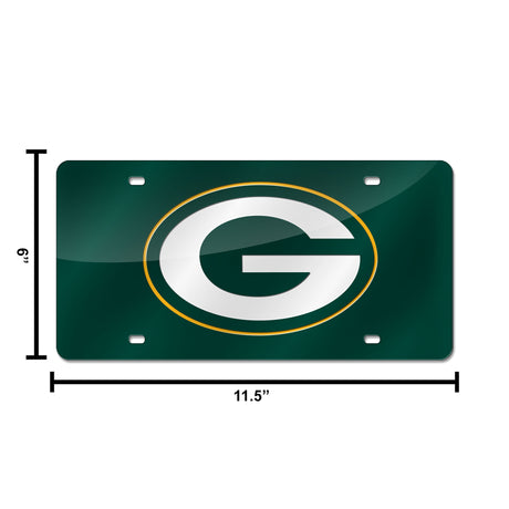 NFL Green Bay Packers Laser Cut License Plate Tag Fan Gear NFL Green Bay Packers