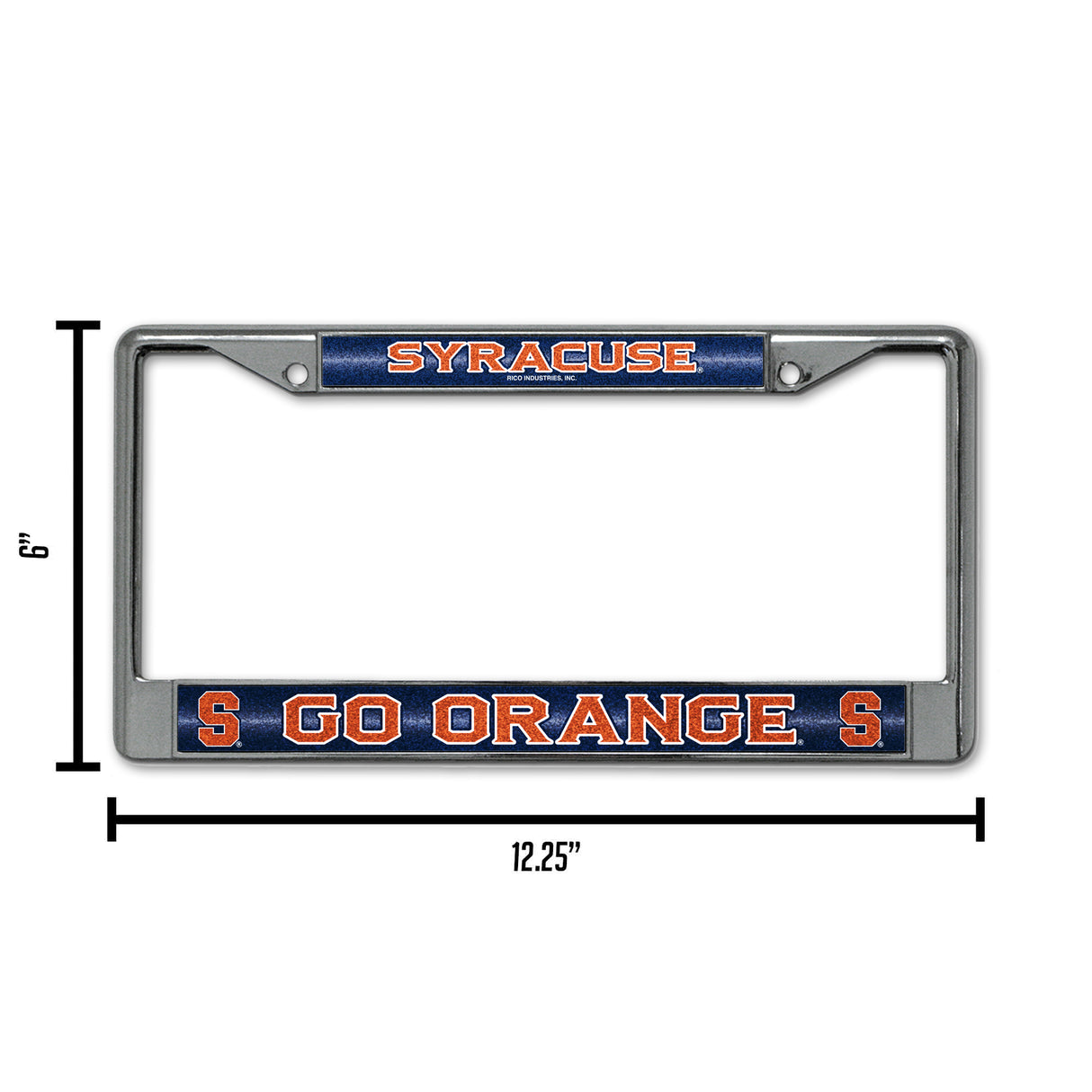 NCAA Syracuse Orange Chrome Glitter License Plate Frame Fan Gear NCAA Syracuse Orange
