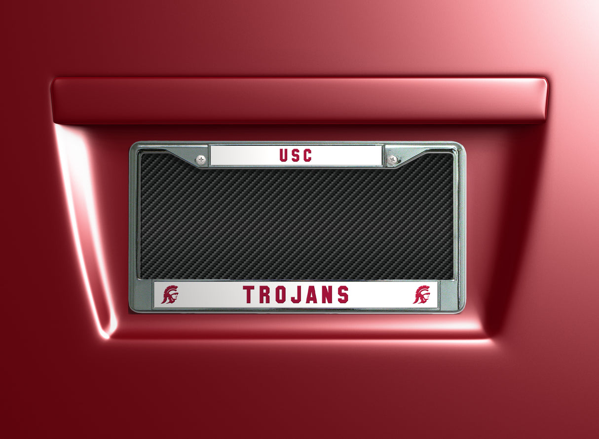 NCAA Southern California Trojans - USC Chrome License Plate Frame Fan Gear NCAA Southern California Trojans