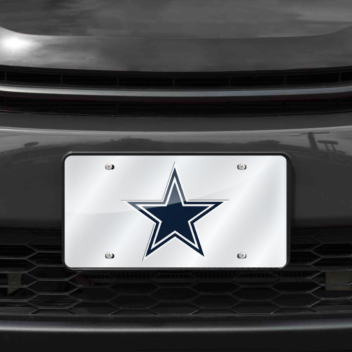 NFL Dallas Cowboys Laser Cut Silver License Plate Tag Fan Gear NFL Dallas Cowboys