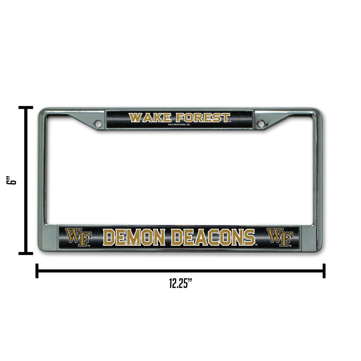 NCAA Wake Forest Demon Deacons Chrome Glitter License Plate Frame Fan Gear NCAA Wake Forest Demon Deacons