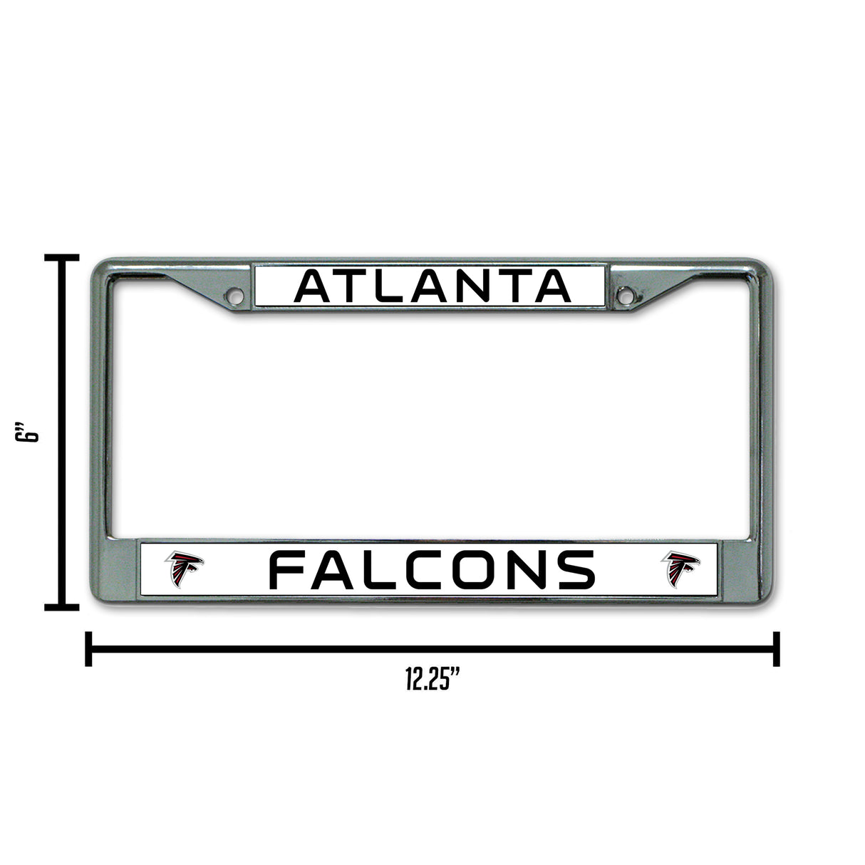 NFL Atlanta Falcons Chrome License Plate Frame Fan Gear NFL Atlanta Falcons