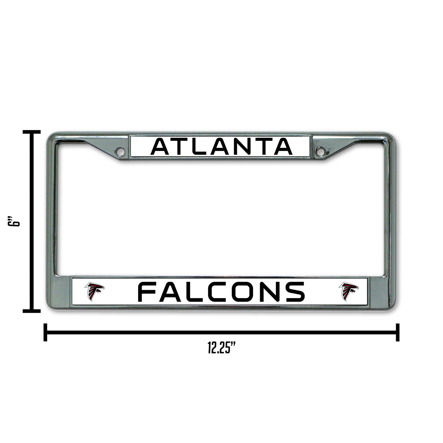 NFL Atlanta Falcons Chrome License Plate Frame Fan Gear NFL Atlanta Falcons
