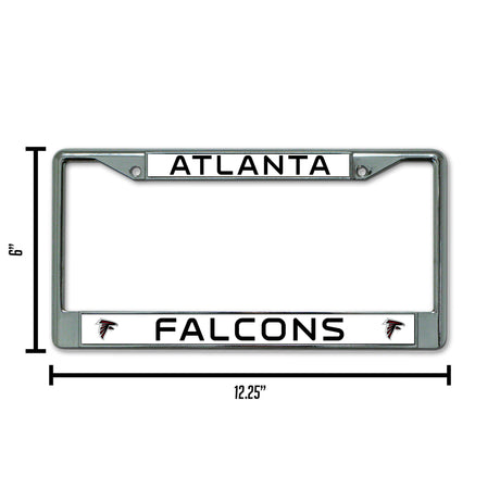 NFL Atlanta Falcons Chrome License Plate Frame Fan Gear NFL Atlanta Falcons