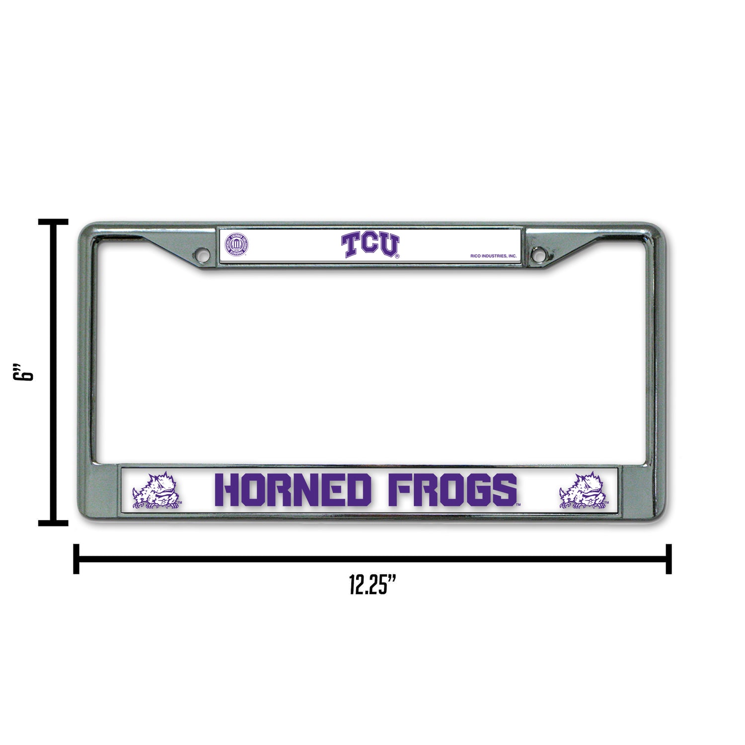 NCAA TCU Horned Frogs Chrome License Plate Frame Fan Gear NCAA TCU Horned Frogs