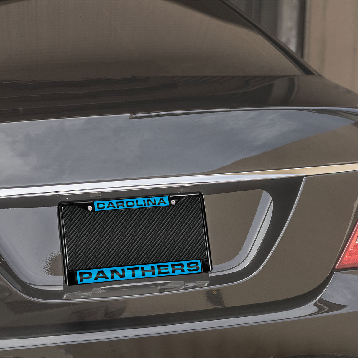 NFL Carolina Panthers Laser Cut Chrome License Plate Frame Fan Gear NFL Carolina Panthers