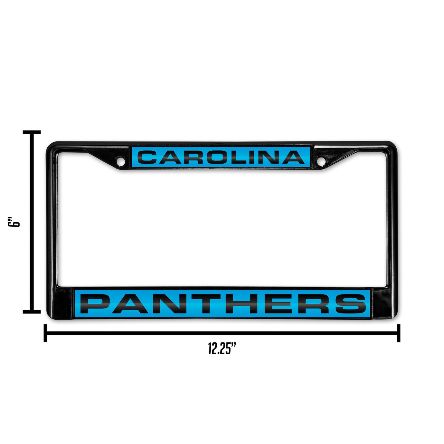 NFL Carolina Panthers Laser Cut Chrome License Plate Frame Fan Gear NFL Carolina Panthers