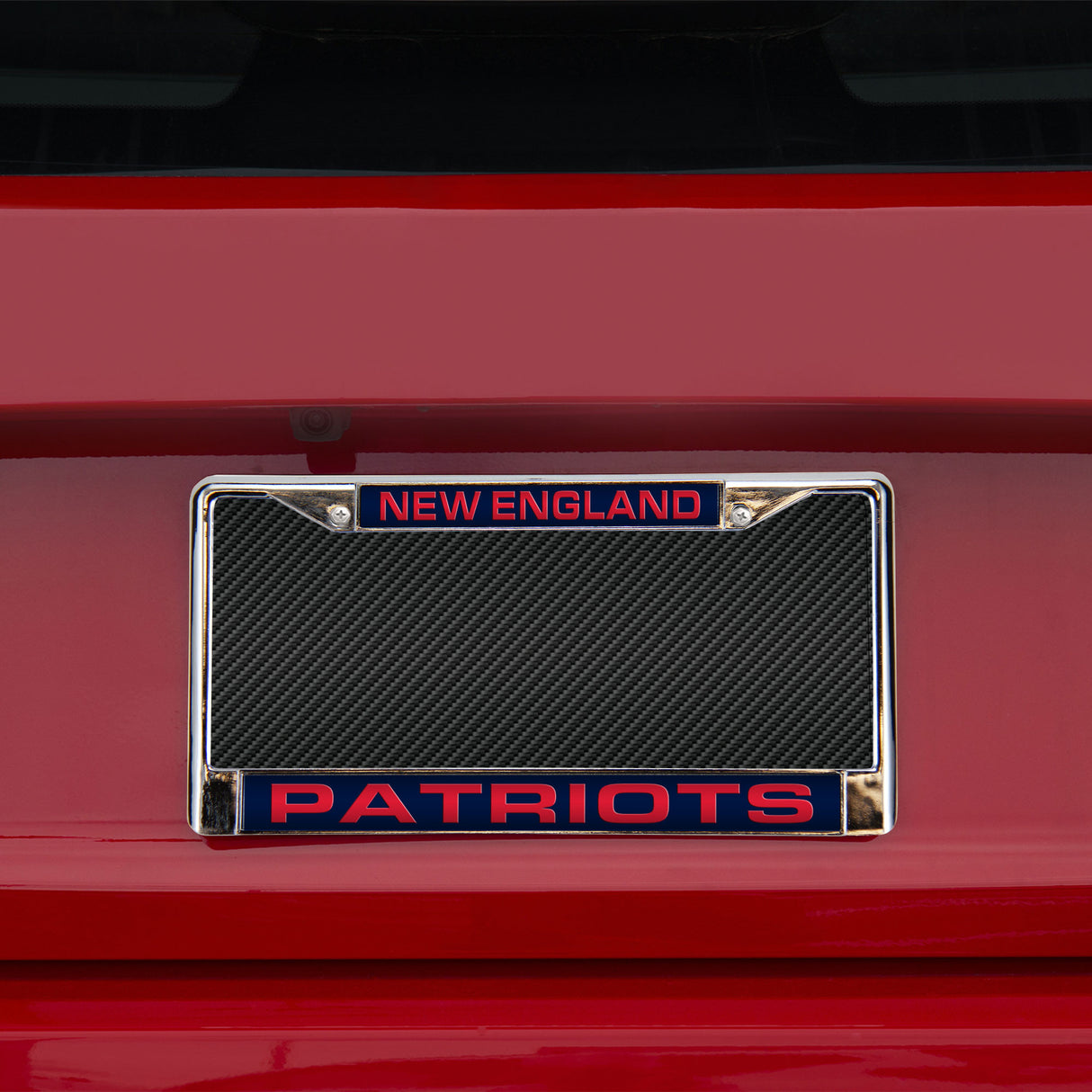 NFL New England Patriots Laser Cut Chrome License Plate Frame Fan Gear NFL New England Patriots