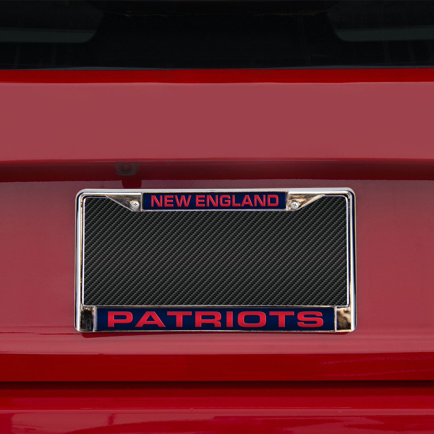 NFL New England Patriots Laser Cut Chrome License Plate Frame Fan Gear NFL New England Patriots