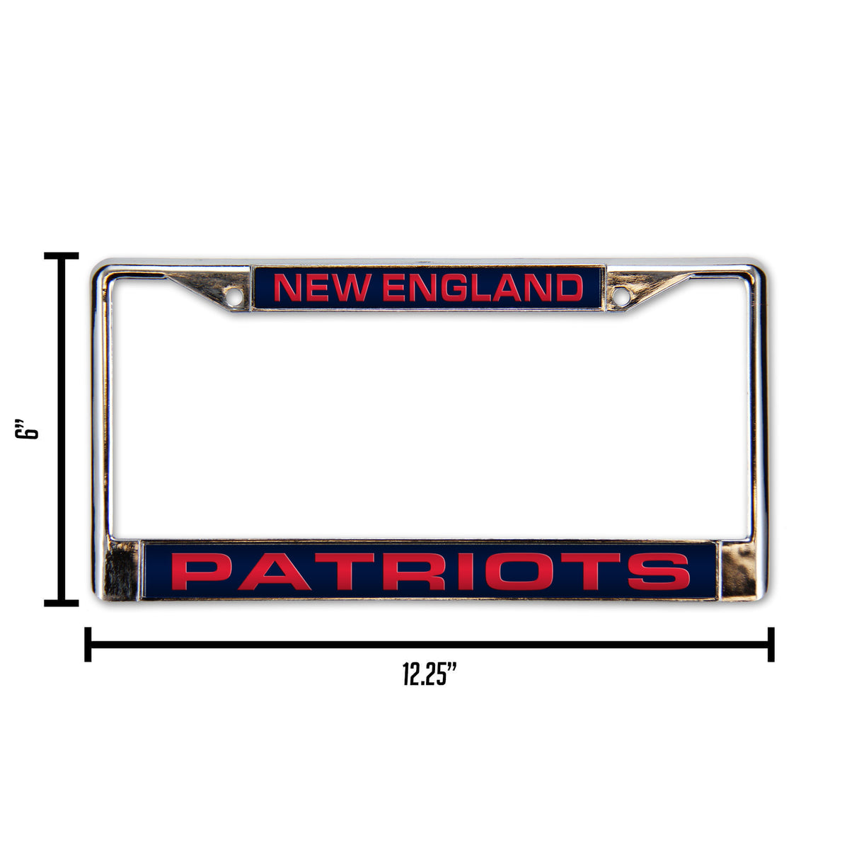 NFL New England Patriots Laser Cut Chrome License Plate Frame Fan Gear NFL New England Patriots