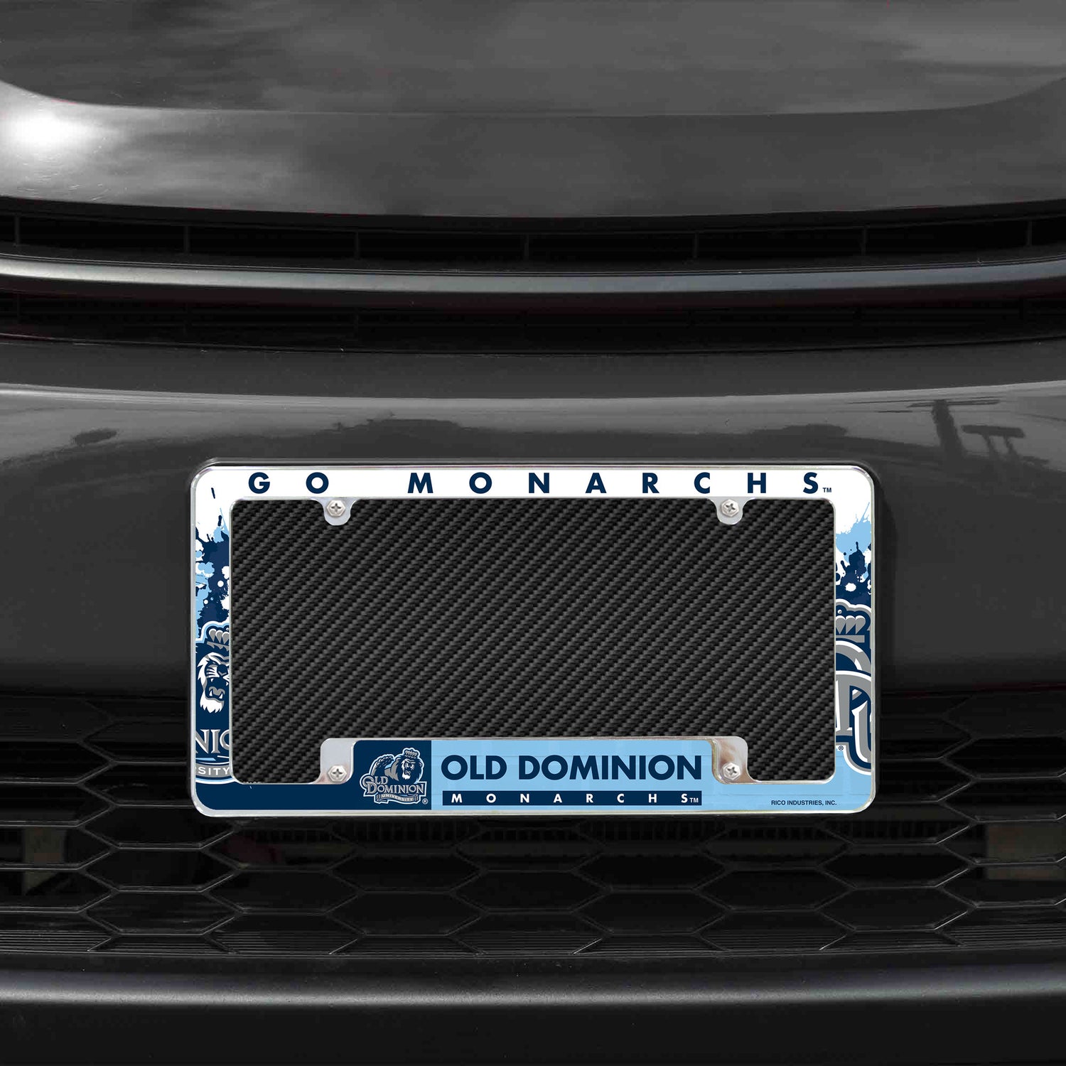 NCAA Old Dominion Monarchs All Over Chrome License Plate Frame Fan Gear NCAA Old Dominion Monarchs