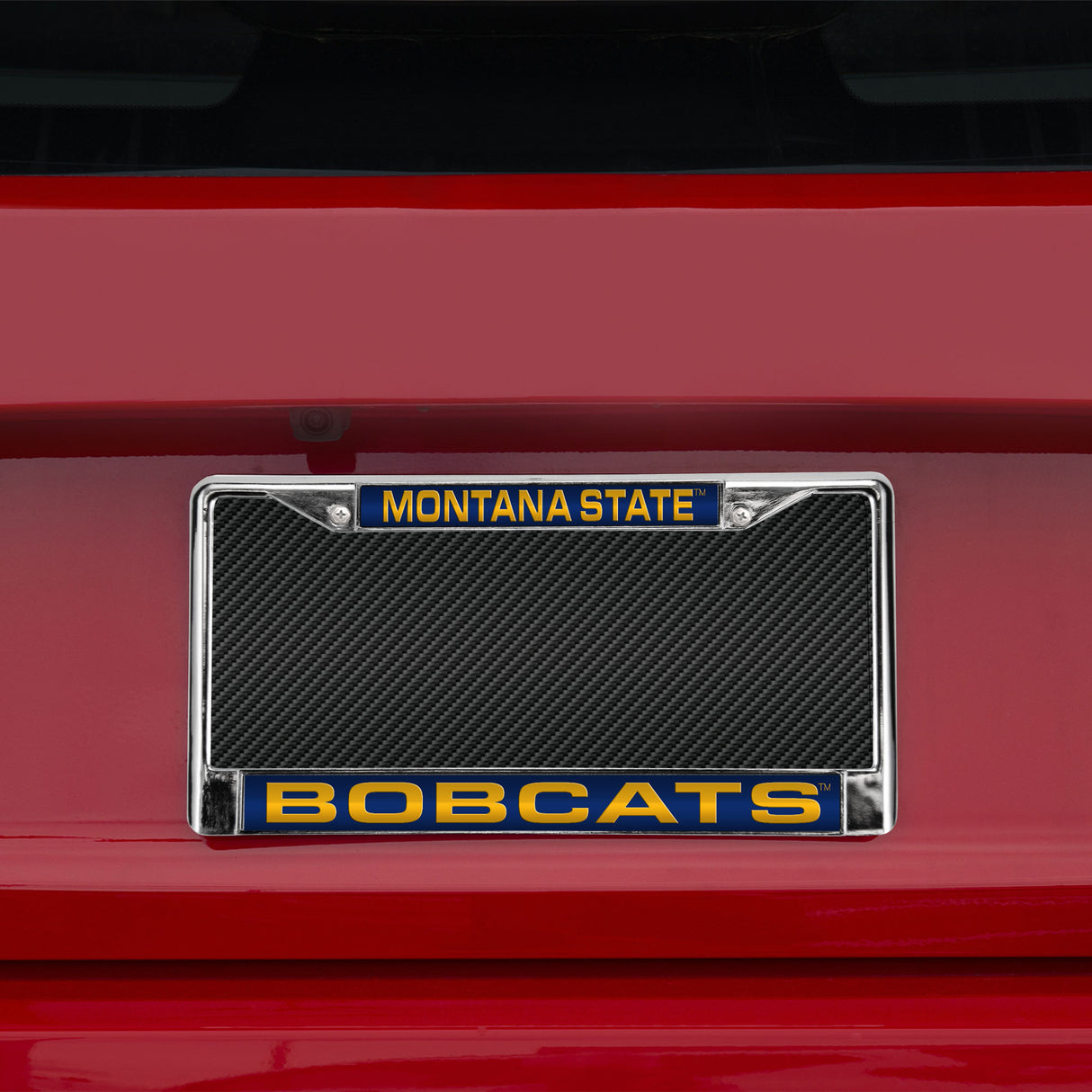 NCAA Montana State Bobcats Laser Cut Chrome License Plate Frame Fan Gear NCAA Montana State Bobcats