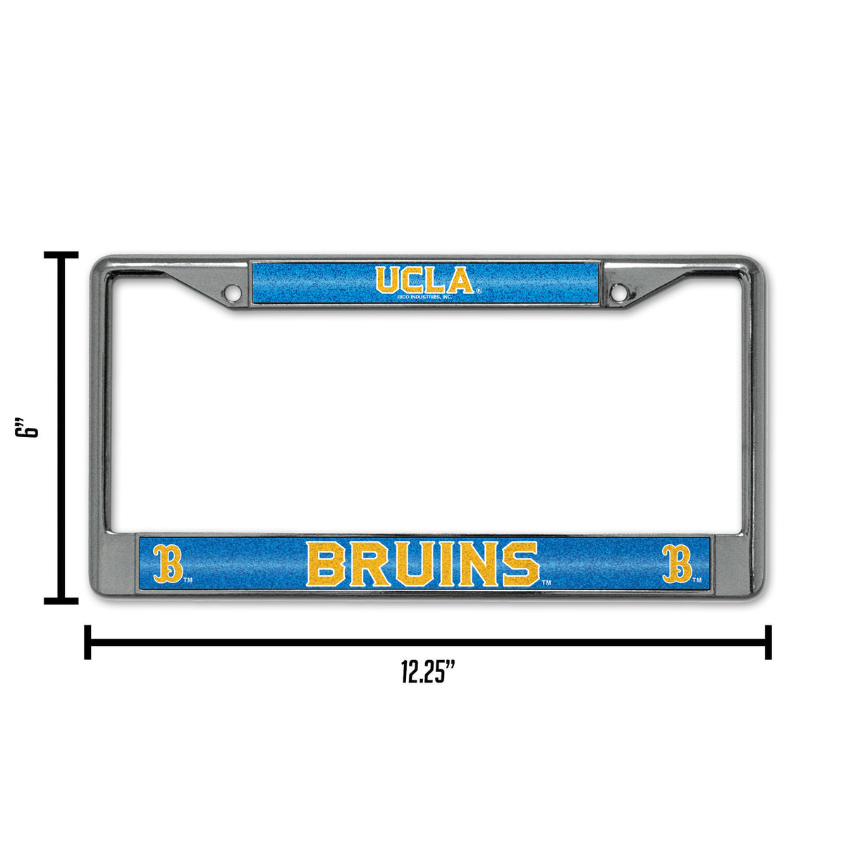 NCAA UCLA Bruins Chrome Glitter License Plate Frame Fan Gear NCAA UCLA Bruins