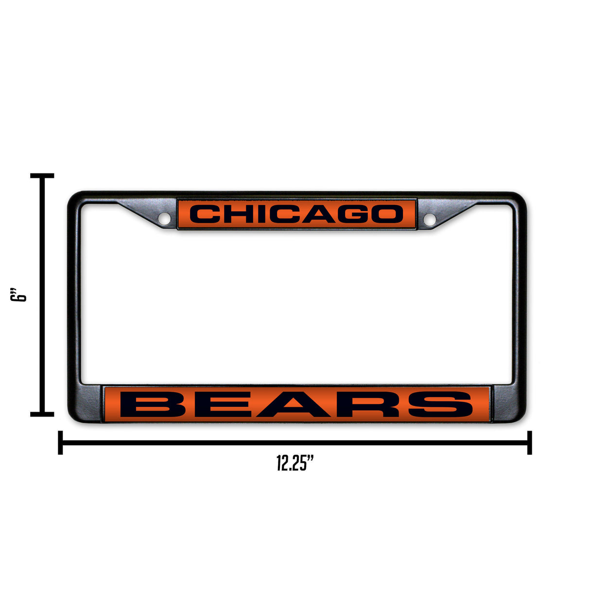 NFL Chicago Bears Laser Cut Chrome License Plate Frame Fan Gear NFL Chicago Bears
