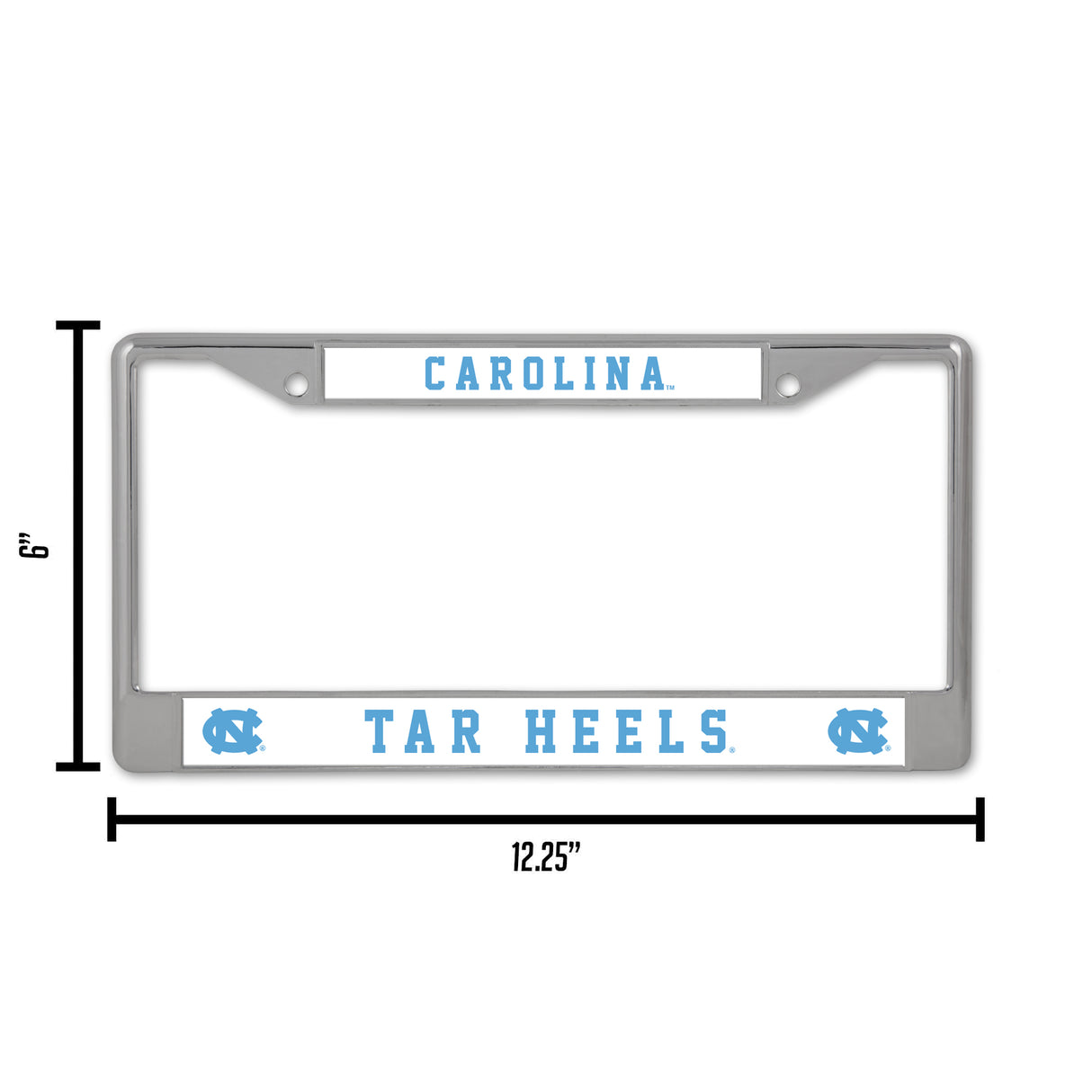 NCAA North Carolina Tar Heels Chrome License Plate Frame Fan Gear NCAA North Carolina Tar Heels