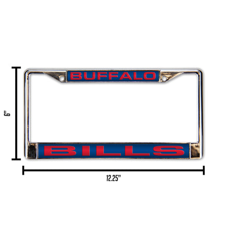 NFL Buffalo Bills Laser Cut Chrome License Plate Frame Fan Gear NFL Buffalo Bills