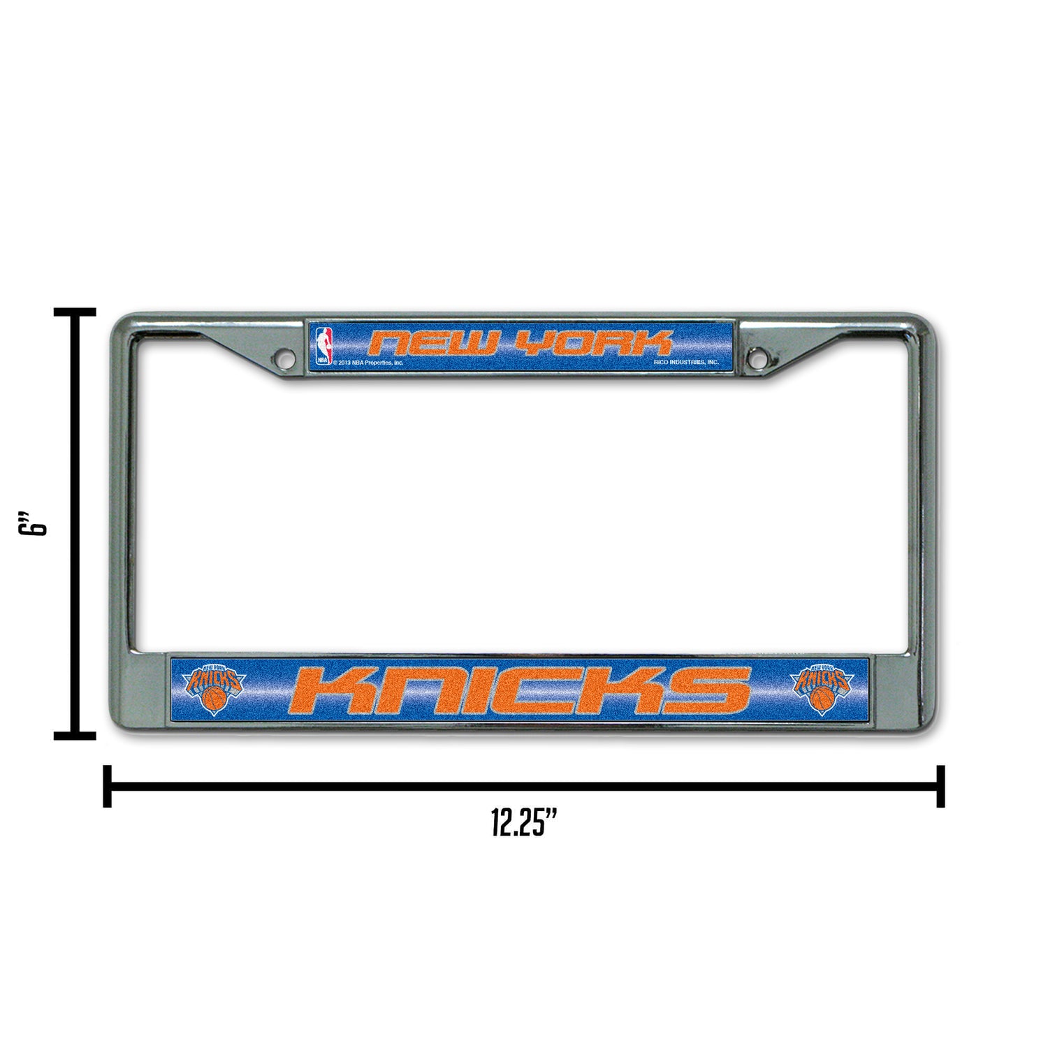 NBA New York Knicks Chrome Glitter License Plate Frame Fan Gear NBA New York Knicks