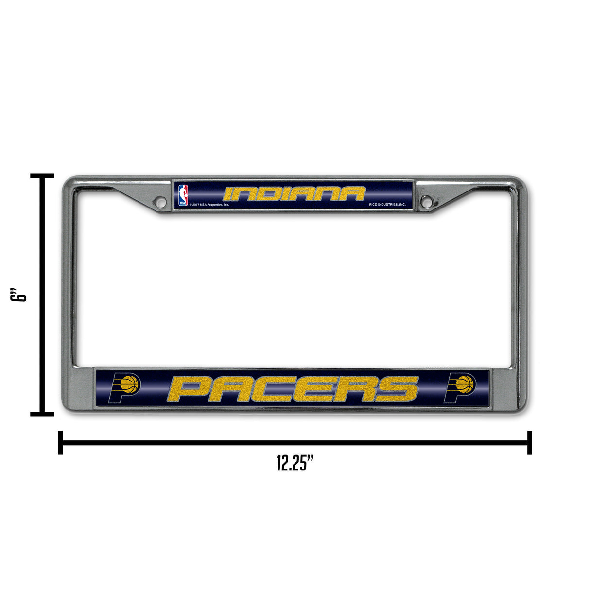 NBA Indiana Pacers Chrome Glitter License Plate Frame Fan Gear NBA Indiana Pacers