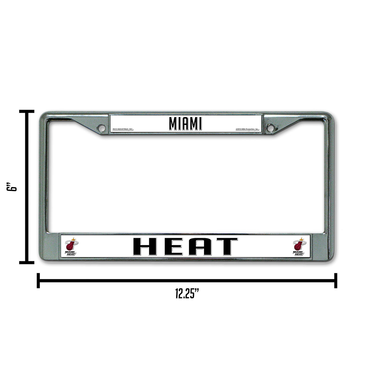 NBA Miami Heat Chrome License Plate Frame Fan Gear NBA Miami Heat