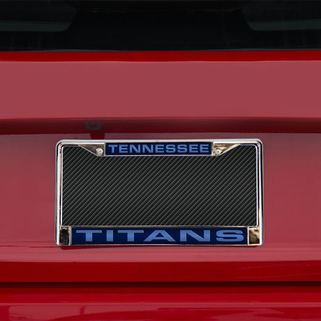 NFL Tennessee Titans Laser Cut Chrome License Plate Frame Fan Gear NFL Tennessee Titans
