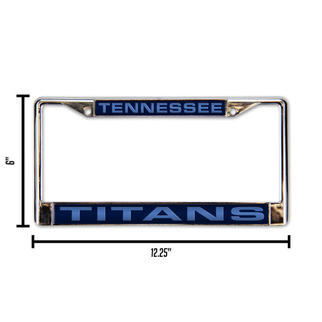 NFL Tennessee Titans Laser Cut Chrome License Plate Frame Fan Gear NFL Tennessee Titans
