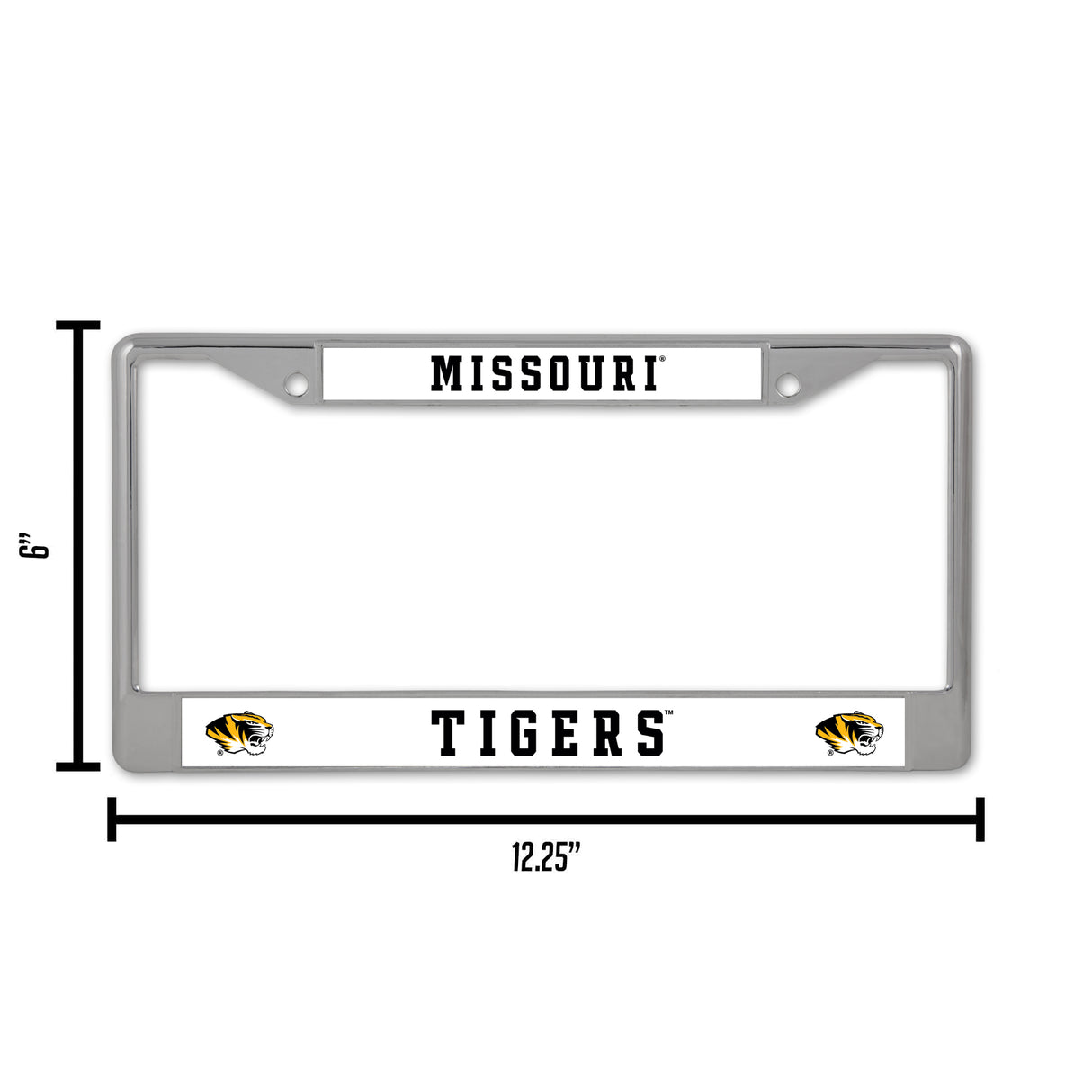 NCAA Missouri Tigers Chrome License Plate Frame Fan Gear NCAA Missouri Tigers