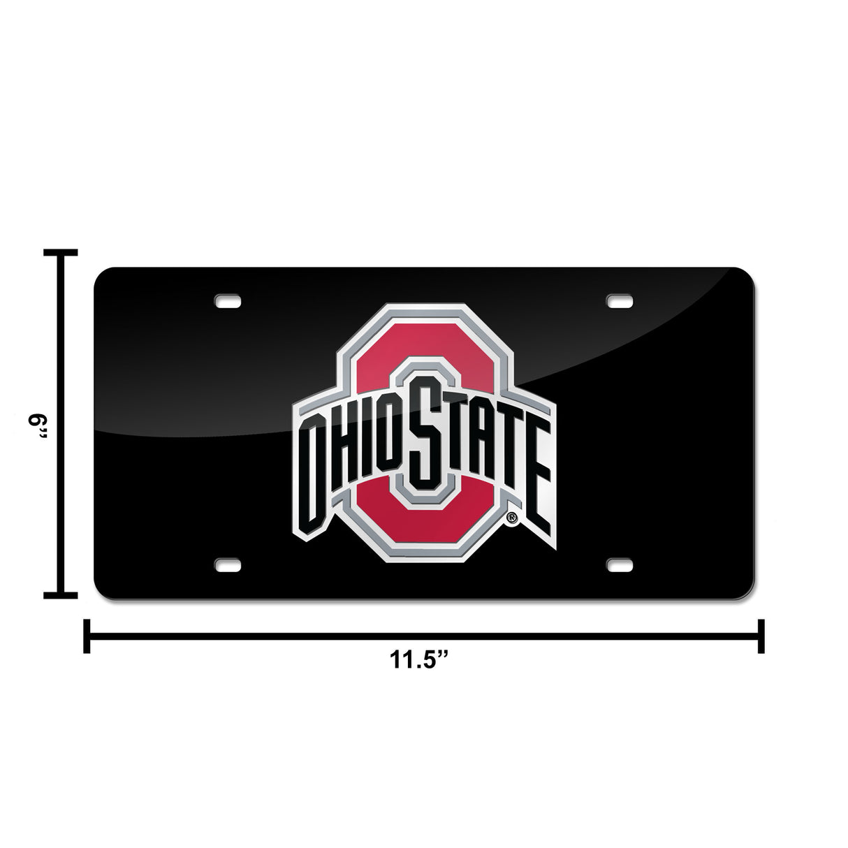 NCAA Ohio State Buckeyes Laser Cut Automobile Tag Fan Gear NCAA Ohio State Buckeyes