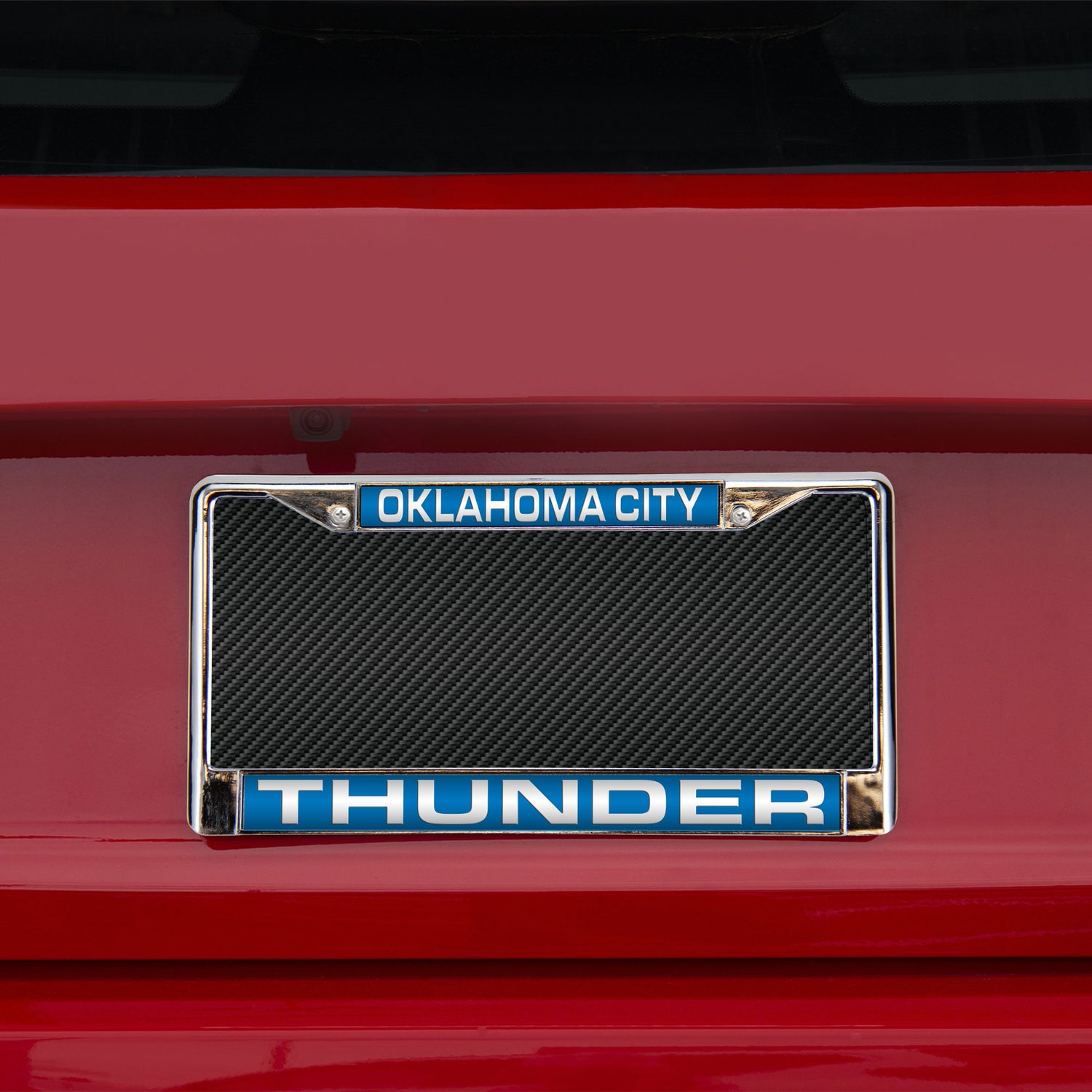 NBA Oklahoma City Thunder Laser Cut Chrome License Plate Frame Fan Gear NBA Oklahoma City Thunder
