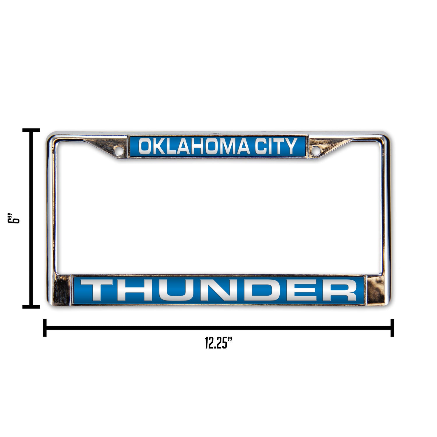 NBA Oklahoma City Thunder Laser Cut Chrome License Plate Frame Fan Gear NBA Oklahoma City Thunder